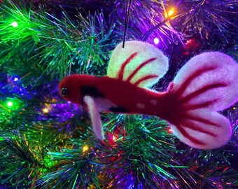 Needle Felted Koi Fish Ornament