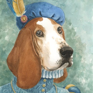 11x14 Custom Dog Portrait in Watercolor image 1