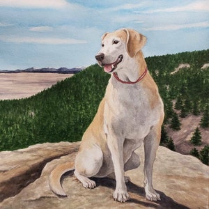 11x14 Custom Dog Portrait in Watercolor image 5