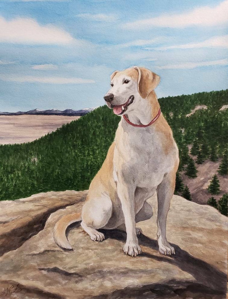 11x14 Custom Dog Portrait in Watercolor image 5