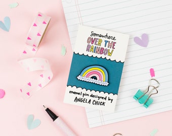 Totally Over It Rainbow Pin