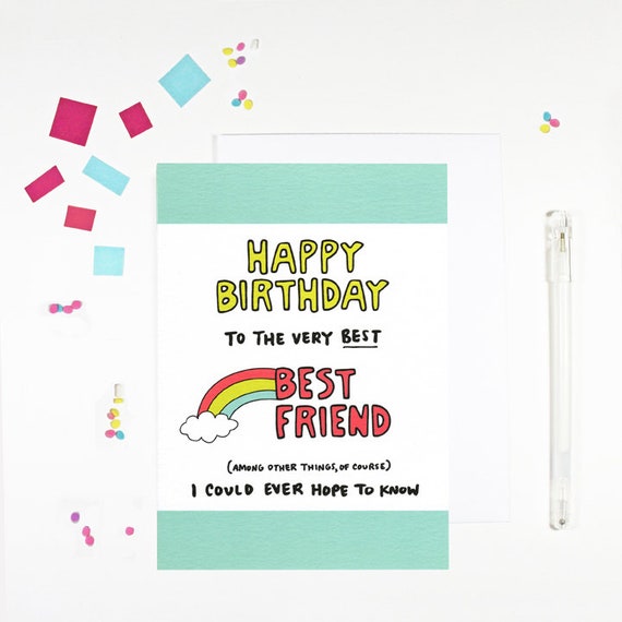 Happy Birthday Best Friend Card Happy Birthday Best Friend Birthday Card For Best Friends - Etsy