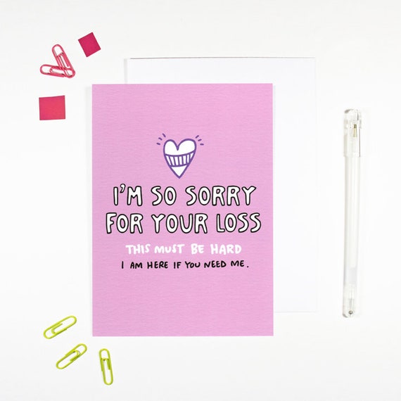 Sorry For Your Loss Card Sympathy Card Grief Grieving Etsy Sorry For Your Loss Card Sympathy Card Grief Grieving Etsy
