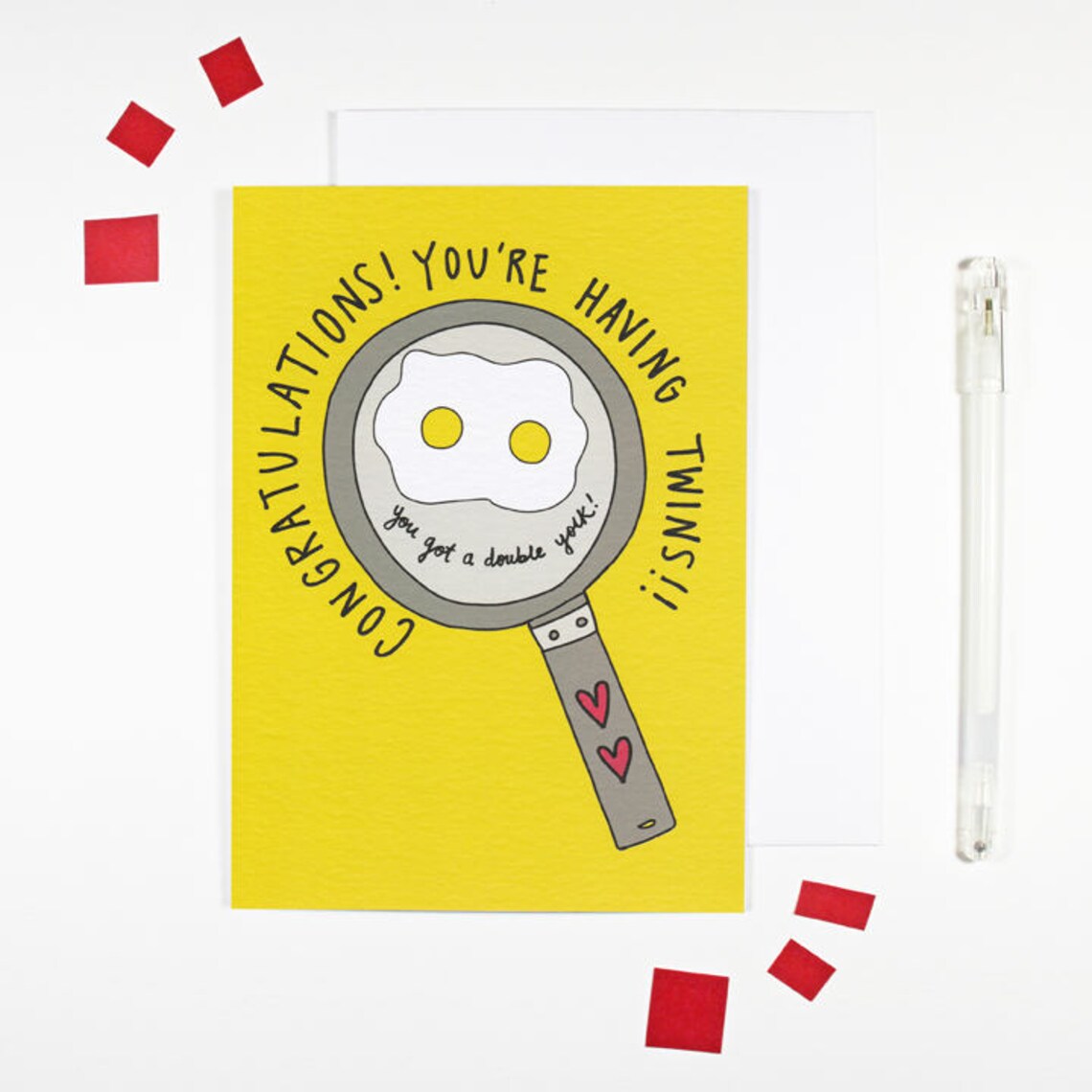Congratulations You re Having Twins Card Double Yolk Baby Etsy