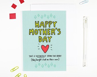 Happy Mother's Day From The Baby New Mother Mother's Day Card