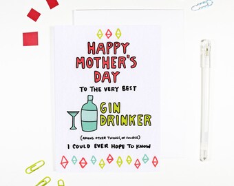 Happy Mother's Day Gin Drinker Card