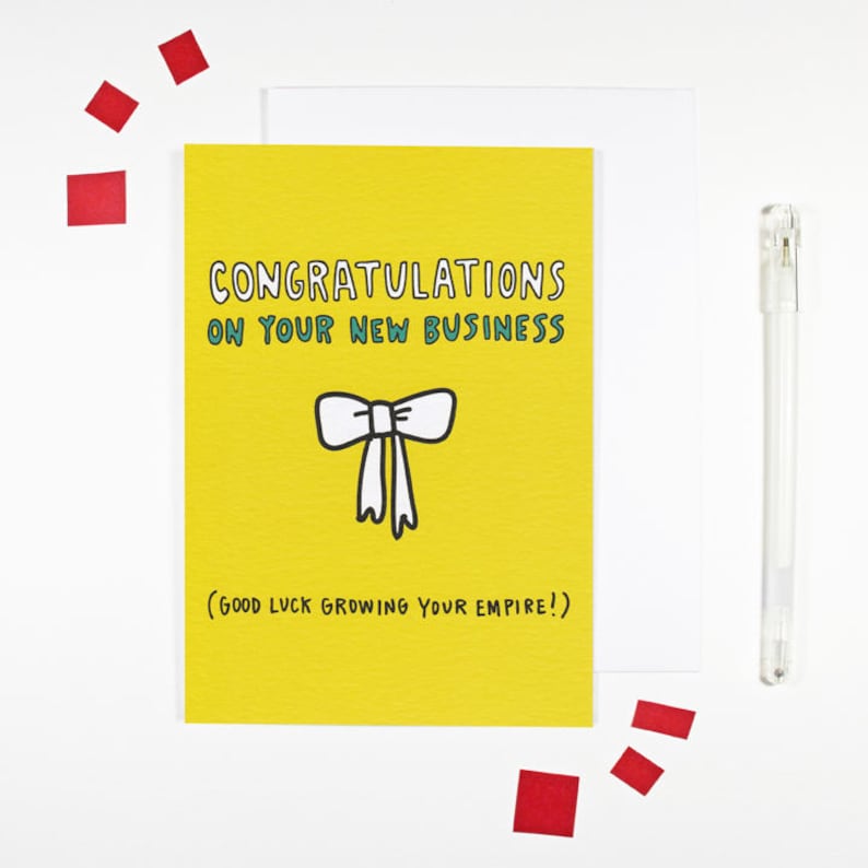 Congratulations On Your New Business Card Etsy