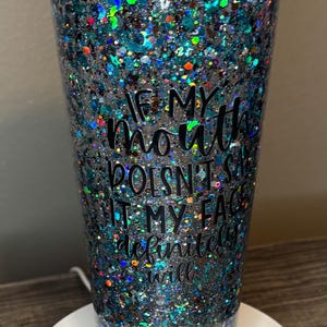 24oz Snow globe acrylic tumbler GLITTER