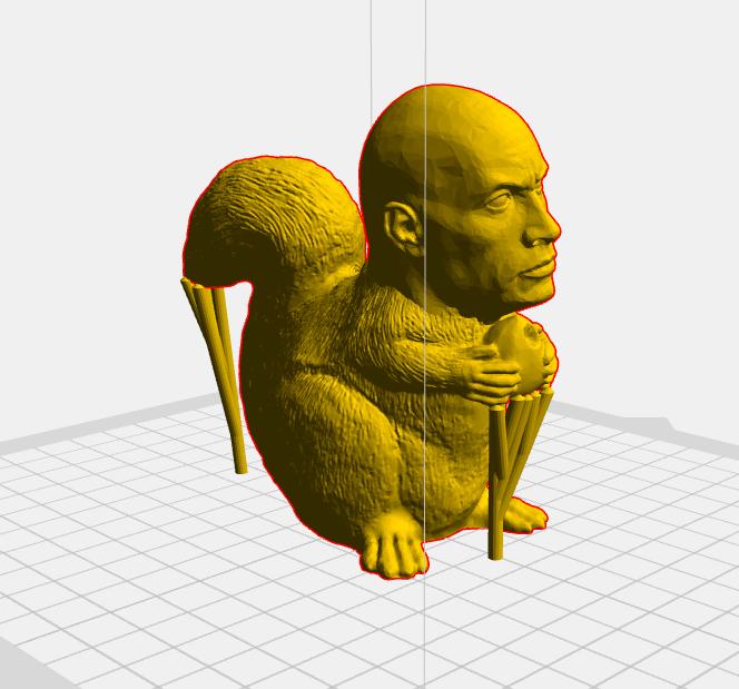 Dwayne "the Squirrel" Johnson Squirrel STL – 3D Printable Funny ...