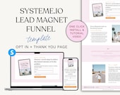 Systeme.io Opt in Freebie Template. Systeme.io Funnel Template for Lead Magnet. Customizable Landing Page Template, Opt in Page Template.