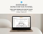 Systeme.io Sales Funnel Template. Low ticket offer. Upsell Funnel Template. Landing Page. Digital Product Course Sales Page. Freebie Funnel