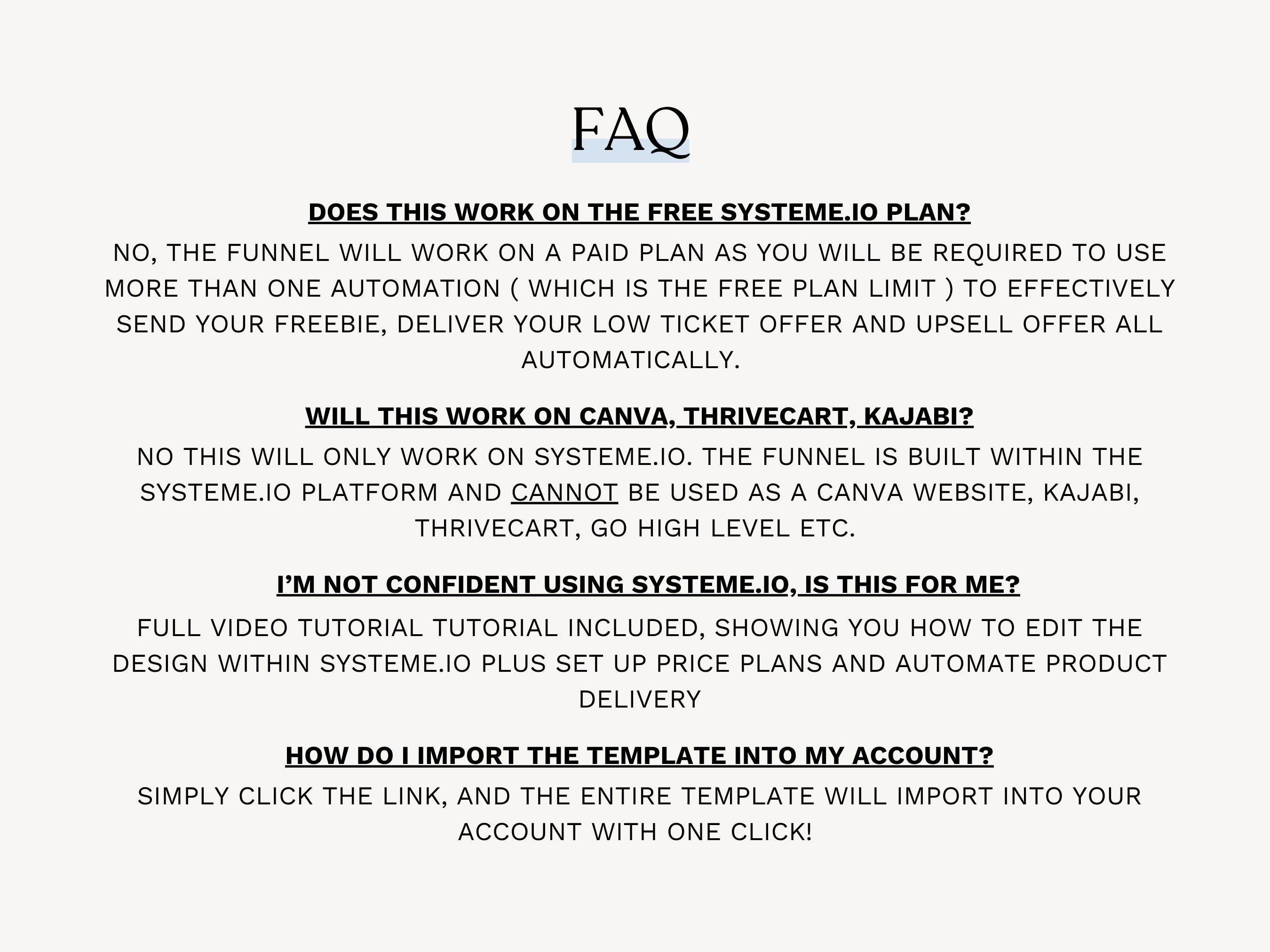 Systeme.io Sales Funnel Template. Low Ticket Offer. Upsell Funnel ...
