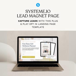 Systeme.io Freebie Landing Page Template. Customizable Landing Page Template for your Lead Magnet. Systeme.io Funnel Template. Opt in.