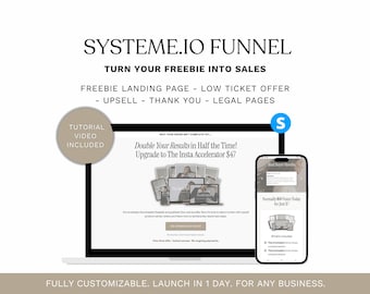 Modèle d'entonnoir de vente Systeme.io. Offre de billets à prix réduit. Modèle d'entonnoir de vente incitatif. Page de destination. Page de vente du cours sur les produits numériques. Entonnoir gratuit