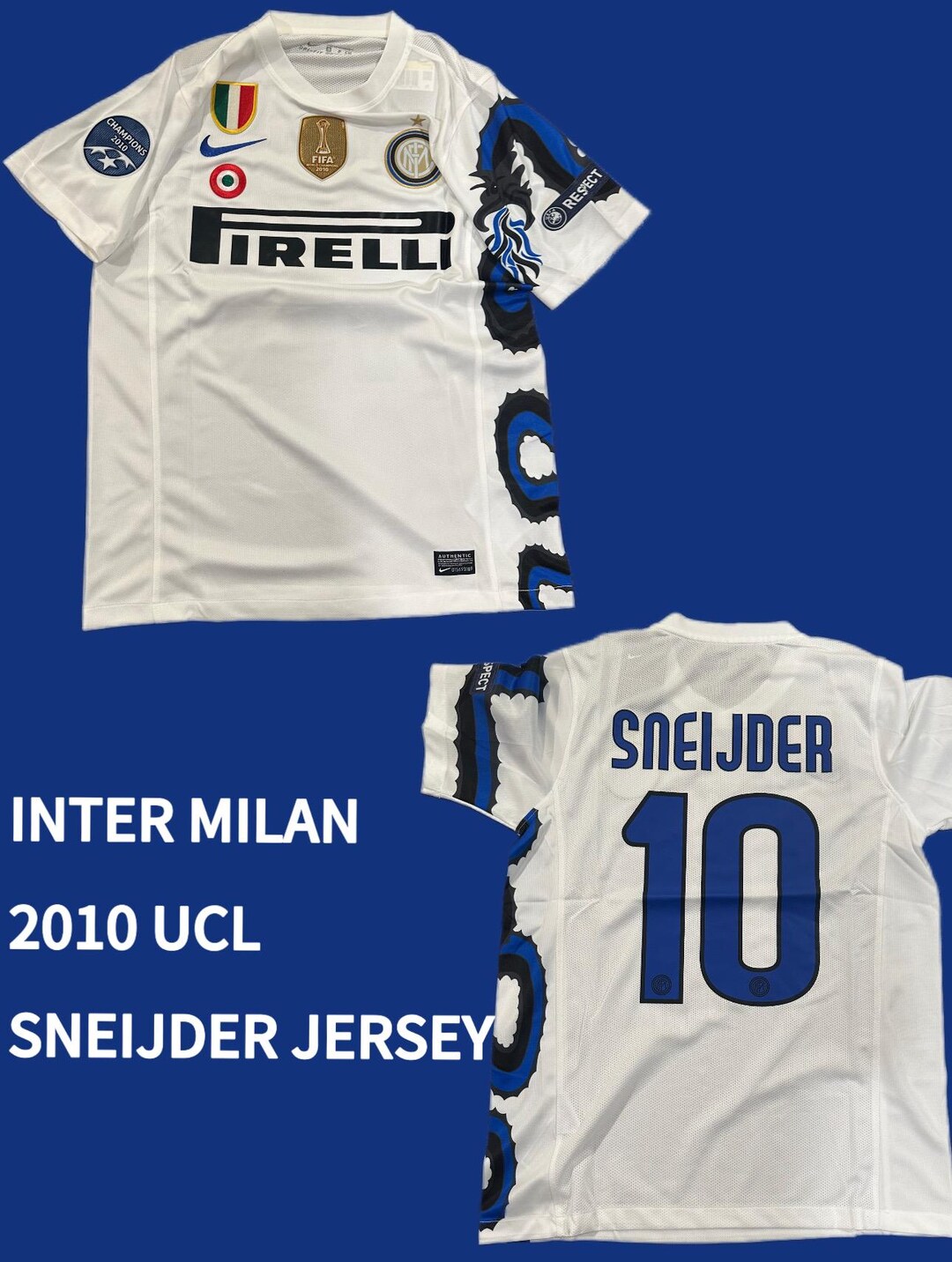 【正規10-11InterMilan  L/S SNEIJDER#10】 Nike Inter Milan Jersey 2010/11 Club World Cup #10 Sneijder