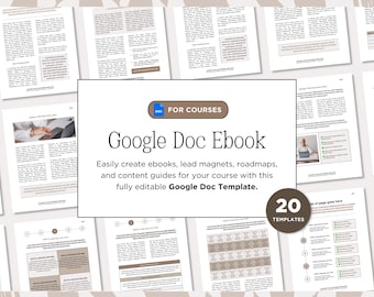 Plantilla de libro electrónico de Google Doc para cursos en línea