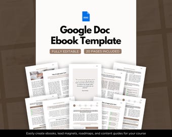 Google Docs Ebook Template, Course Roadmap,