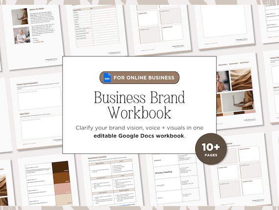 Google Docs Brand Workbook: Online Business Branding Planner (Digital Download)