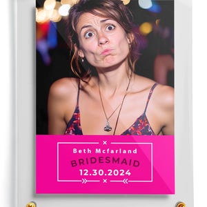 Biglietto di nozze rosa / Biglietto sposa colorato / Regalo per festa nuziale / Regali per la sposa / Biglietto per cena divertente / Biglietto per evento di nozze / Biglietto rosa personalizzato
