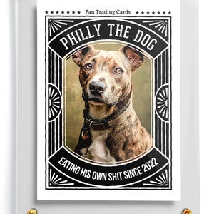 Entzückende Haustier-Sammelkarte | Fankarte + Aufsteller aus Eisen | Haustier Besitzer Geschenk | Hund Sammelkarte | Einzigartige Karte | Witzige Karte