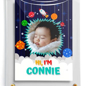 Tarjeta de bebé espacial / Tarjeta de niño galaxia / Tarjeta de nube de bebé / Tarjeta de planeta de bebé / Tarjeta coleccionable de estrellas / Tarjeta coleccionable de bebé / Tarjeta coleccionable de futuro