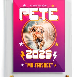 carte de vœux personnalisée pour chien d'amusement | Cadeau pour amoureux des animaux de compagnie | Souvenir d'animal de compagnie | Créez votre propre carte à collectionner | Carte à collectionner photo | Carte pour animal de compagnie de fan