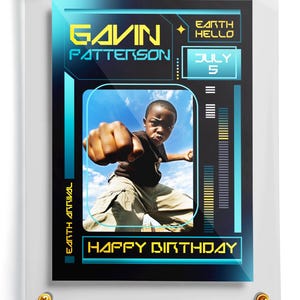 Fan moderne | créer une carte de jeu | Carte à collectionner technologique | Carte à collectionner photo | Carte de jeu de fan | Carte d'anniversaire personnalisée | Carte technique personnalisée