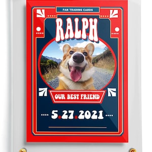 Custom Pet Trading Card: Collectible Dog Lover Gift, Acrylic Case + Stand