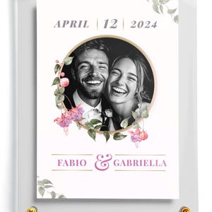 Tarjeta de pareja de novios / Estuche para tarjetas y soporte de hierro / Tarjeta de fiesta para boda / Tarjeta de evento de boda / Regalo para novios / Hermosa tarjeta de boda