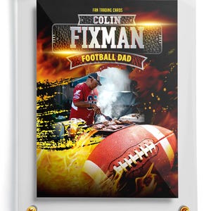 Kaart voetbalfan | Aangepaste NFL-kaart | Aangepaste NFL-fankaart | NFL-fotokaart | Fanruilkaart | Aangepast verjaardagscadeau | Feestkaart achterklep
