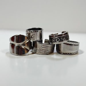 Mystery Spoon Ring Set of 5 | Vintage Spoon Ring | Silver Spoon Ring | Stainless Steel Ring | Handmade Ring