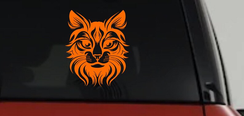 Maine Coon Cat Feline Car or Truck Vinyl Window Decal Sticker image 11