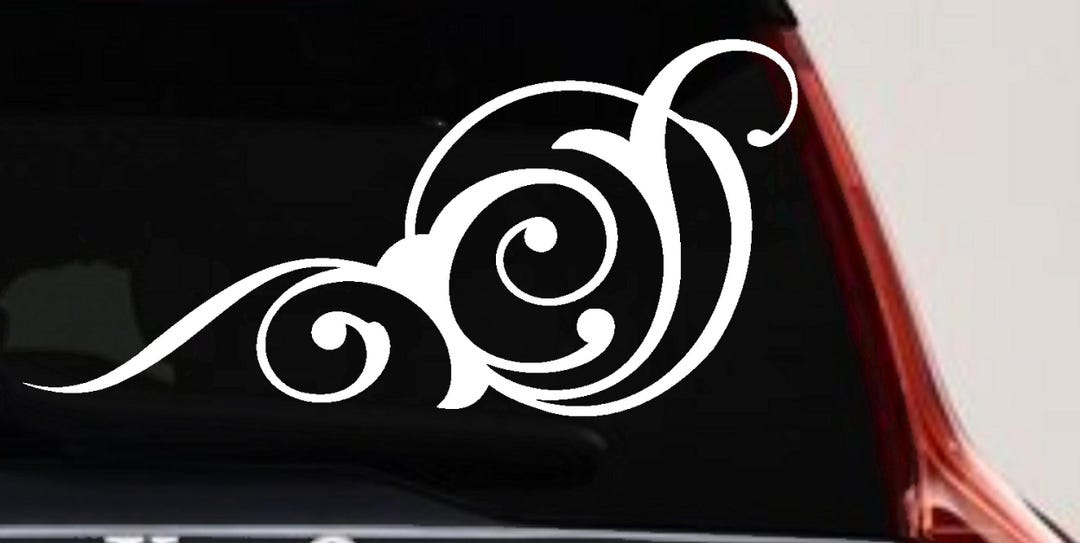 3 Point Swirl Vinyl Decal Car Truck Window Sticker Laptop Hydro Flask ...