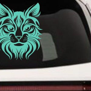 Maine Coon Cat Feline Car or Truck Vinyl Window Decal Sticker image 10