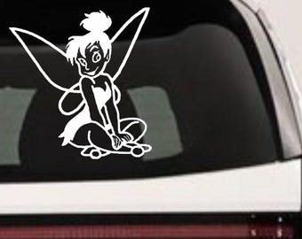 Tinkerbell Fairy Vinyl Decal Tinker Bell Car Truck Window Vinyl Sticker 4in X 4.3in