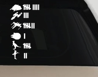 Star Wars Keeping Count Rebel Sci Fi Car Truck Window Vinyl Decal Sticker 8in X 4.2in