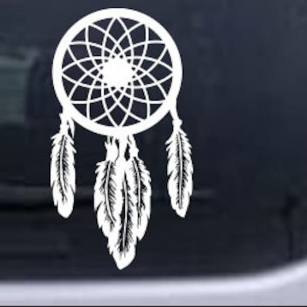 6in X 3.3in Indian Native American Dreamcatcher Dream Catcher Car or Truck Window Laptop Decal Sticker Your Choice Of Colors