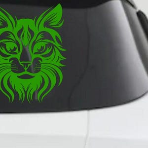 Maine Coon Cat Feline Car or Truck Vinyl Window Decal Sticker image 3