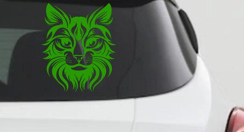 Maine Coon Cat Feline Car or Truck Vinyl Window Decal Sticker image 3