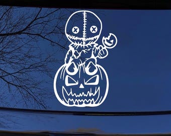 Baby Kid Sam Halloween Decal: Gothic Trick or Treat Vinyl Car Window Sticker