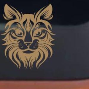 Maine Coon Cat Feline Car or Truck Vinyl Window Decal Sticker image 2