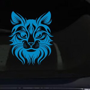 Maine Coon Cat Feline Car or Truck Vinyl Window Decal Sticker image 4
