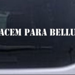 Biker Kneeling At Cross Window Decal Sticker - White 8x3.3 Inch For Car, Truck Or Laptop