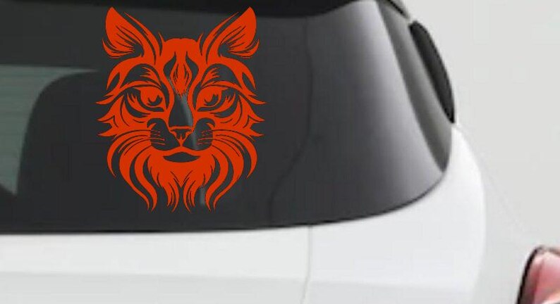 Maine Coon Cat Feline Car or Truck Vinyl Window Decal Sticker image 8