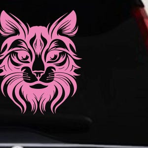 Maine Coon Cat Feline Car or Truck Vinyl Window Decal Sticker image 14
