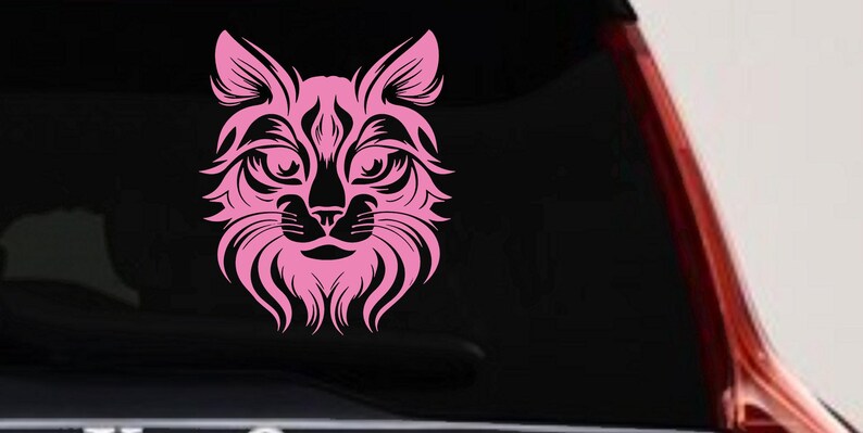 Maine Coon Cat Feline Car or Truck Vinyl Window Decal Sticker image 14