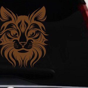 Maine Coon Cat Feline Car or Truck Vinyl Window Decal Sticker image 6