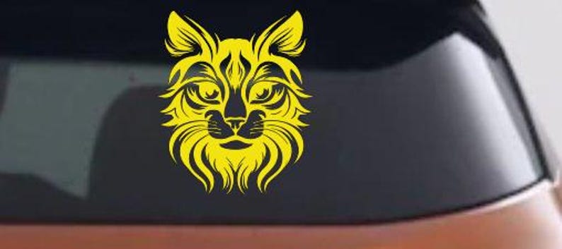 Maine Coon Cat Feline Car or Truck Vinyl Window Decal Sticker image 13