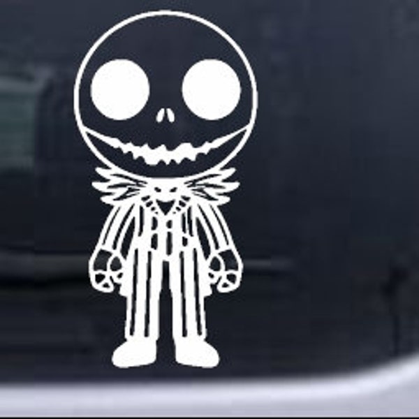 thumbnail image 2 of Jack Skellington Vinyl Decal - Pumpkin King - 2 Sizes, 11 Colors - Free/Fast Shipping 2 of 4