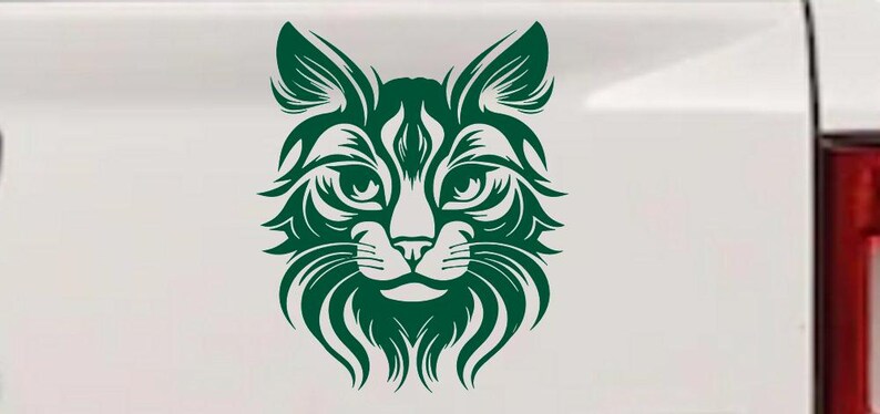 Maine Coon Cat Feline Car or Truck Vinyl Window Decal Sticker image 7